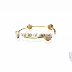 PINK CHALCEDONY Gemstone 925 Sterling Silver Bracelets With Gold Plated thumbnail-1