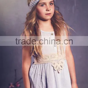 Summer Baby Girls Dresses Cotton Lace Ruffle Sleeveless Dress Kids Clothing Boho Clothing thumbnail-1