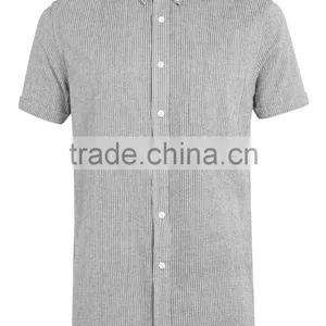 Man Linen Soft Short Sleeve Slim Fit Shirts thumbnail-4