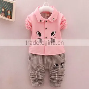 Boy Autumn Outfit New Small Children Long Sleeve Cotton Shirt Two Pieces Set thumbnail-4