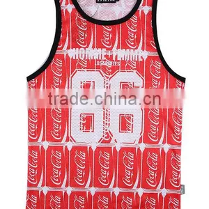 Custom Sublimation Polyester 3D Printing Promotion Sport Men Tank Top thumbnail-5