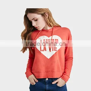 2015 Ladies Red Hoodies 100%Jersey thumbnail-1