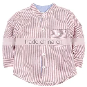 Good Quality Kids Clothing Wholesale Cheap Little Boy Long Sleeve Striped Dress Shirt thumbnail-3