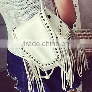 DY0024Z Europea Fashion Ladies pu Leather Tassels Packbag Fringe Packbag thumbnail-1