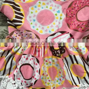Summer Baby Girls Outfits Children Doughnut Cotton Dress Girls Lace Ruffle Boutique Dress Cute Dress Matching Accessories thumbnail-3