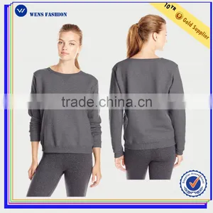 Custom Sports Plain Sweatshirts Cheap Fleece Sweater Girls Stylish Knitted Pullover Sweater thumbnail-1