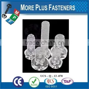 Made in Taiwan Transparent Nylon Plastic Screw thumbnail-3