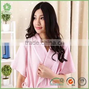 Multi Coloured Twill Waffle Bamboo Fiber Hotel Bathrobe thumbnail-2
