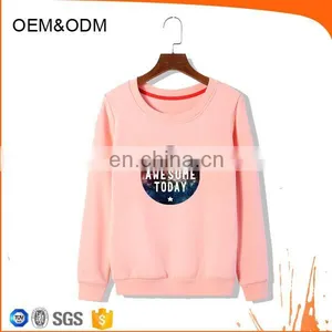 Pink Nylon Fashion Sweatshirt Digital Print Pullover thumbnail-3