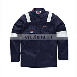 100% Cotton Reflective Strip Welding Jackets for Men thumbnail-1