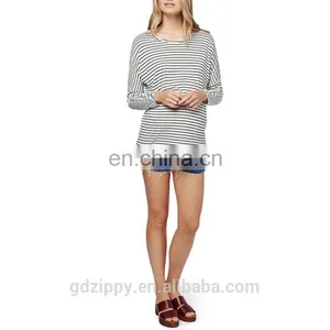 China Clothing Manufacture Wholesale Stripe Maternity Tops thumbnail-5