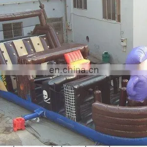 Pirate Ship Inflatable Obstacle Game ,commercial Inflatable Obstacle Course thumbnail-1
