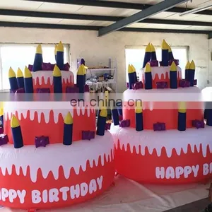 Hot Sale Customized Giant Inflatable Birthday Cake Model/inflatable Replica for Inflatable Advertising Hot s thumbnail-2