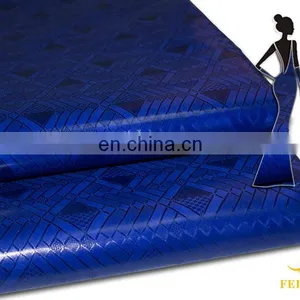 2017 Latest Design Bazin Brocade Styles For Ladies Royal Blue Color African Women Clothing Shadda Brocade Wedding Fabric thumbnail-1