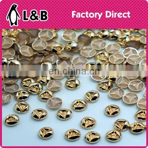 Flower Hot Fix Copper Metal Studs Metal Glue on Diamonds thumbnail-2