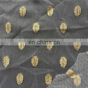 Newly Oval Dot Nylon Spandex Metallic Mesh Fabric thumbnail-2