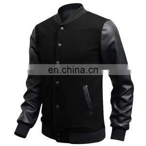 Custom Bomber Jackets - MENS GENUINE LEATHER RIBBED BOMBER BIKER JACKET thumbnail-1