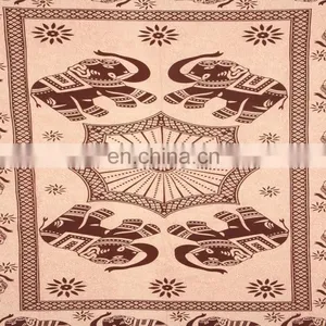 Royal King Elephant Bed Sheet Hippe Tapestry Bedspreads Wholesale Indian Tapestry thumbnail-2