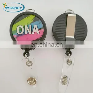 Fancy Custom Logo Print id Card Yoyo Retractable Badge Holder thumbnail-1