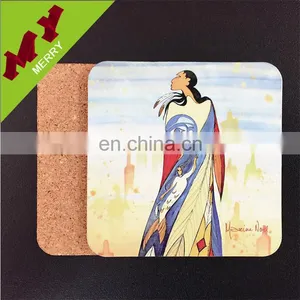 Anti-slip Heatproof Coffee Wood Coaster / Cup Cork Coaster thumbnail-1