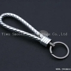 Fashion Color Woven Rope Key Chain Steel Ring Pendant Bag thumbnail-3