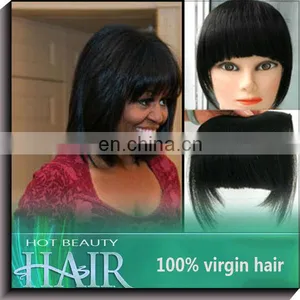 100% Virgin Human Hair Clip Hair Fringe Bangs thumbnail-1