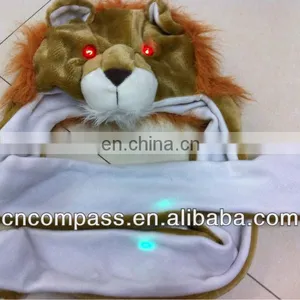 Long Style Fluffy Lion Hat With Led Light thumbnail-1