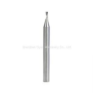 Carbide CNC Spiral 'O' Single Flute, Aluminum Cutting 2.5 Dia x 6 x 6 Shank x 64mm Long Up-Cut Router Bit thumbnail-1