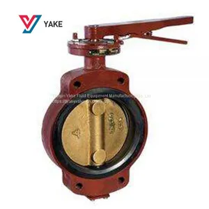 Aluminum Bronze Disc Manual Wafer Lever Handle Butterfly Valve DN50-DN1200 Ship Butterly Valve thumbnail-1