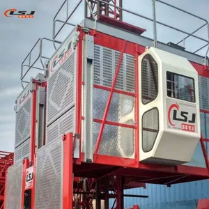 Construction Machinery SC200/200 Two Cages 0-33m/min 2000kg Construction Hoist thumbnail-2