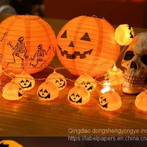 Halloween 2AA Batteries Powered 10 Led Waterproof Halloween Party Decoration Lighted Pumpkin Lantern Decoration thumbnail-1