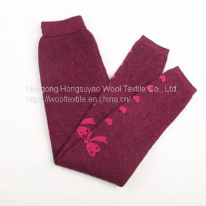 Wholesale Computer Jacquard Kids Knitted Thick Leggings thumbnail-2