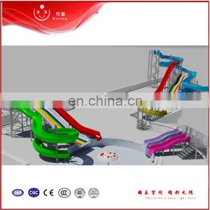 Mutong Aqua Park Equipment Waterslide Fiberglass Large Water Slides for Sale thumbnail-6