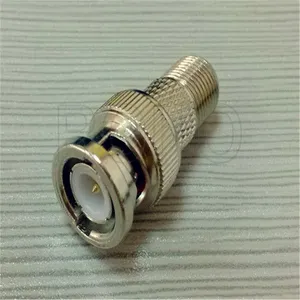 Straight BNC Male/Plug to F Female/Jack Connector CCTV Camera RF Adapter thumbnail-2
