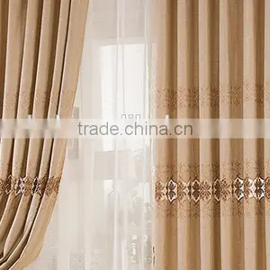 Polyester Jacquard Finished Cheap Window Curtains With Iron Rings and Curtain Rod thumbnail-2