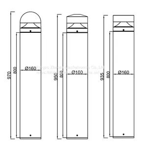 China Made Aluminum Led PC Injection Bollard Light thumbnail-3