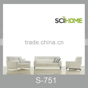 Simple Pure White 3 2 1 Seat Upholstery Sofa thumbnail-1