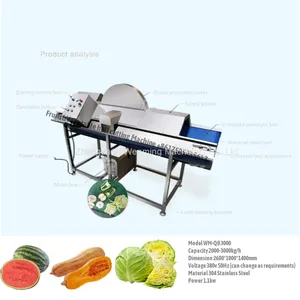 Winter Melon Watermelon Pumpkin Papaya Cantaloupe Apples, Pears Cutter Fruits&Vegetable Half Cutting Machine thumbnail-1