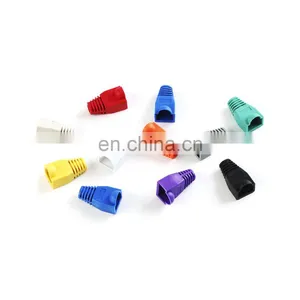 Multiple Colour Network Cat5E Cat6 Cat7 Cable Sheath Rj45 Connector Rubber Boots thumbnail-3