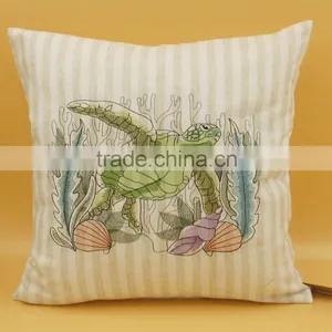 Turtle Embroidery Cushion Cover thumbnail-1