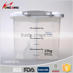 Transparent 15L Plastic Dry Food Container With Compartment thumbnail-2