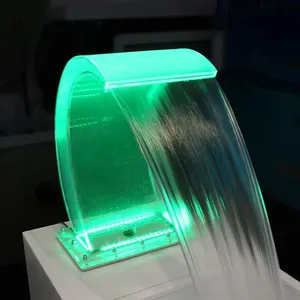 Acrylic Material LED Light Sheer Waterfall Electric Water Fountain for Sale thumbnail-1
