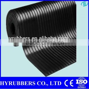 High Quality Qingdao Manufacturer Ribbed Rubber Matting Roll thumbnail-1