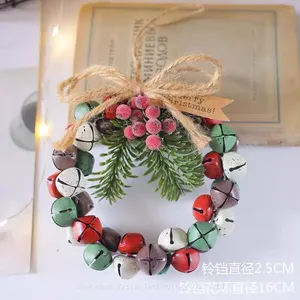 Wholesale Natale Decorations: Bells With Bows, Pinecones & Rattan Rings for Trees thumbnail-3