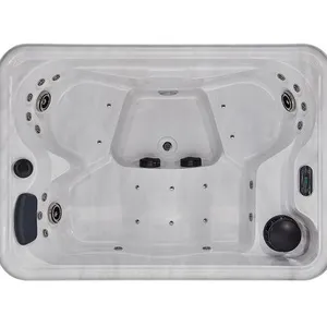 High-end 2 Person Rectangular Backyard Swimming Pool, With Balboa Hot Tub Spa Outdoor Hot Spring Villa thumbnail-3