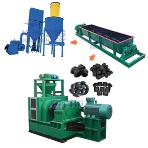 Coconut Shell Carbon Powder Mixing Ball Pressing Production Line Charcoal Making Machine EPC thumbnail-1