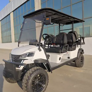New 4+2 Six-seater Electric Golf Cart, Scenic Area Sightseeing Vehicle for Export, Factory Direct Supply thumbnail-1