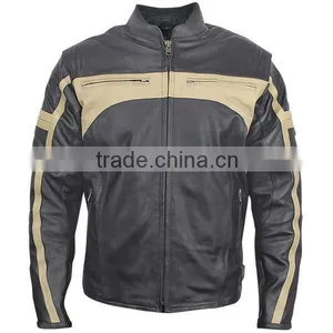 Leather Motorbike Jackets Men's Armored Leather Motorcycle Jacket thumbnail-1
