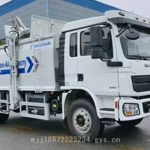 Shaanxi Automobile Delong 14-cubic-meter Export-type Barrel Clamping Garbage Truck, Foreign Trade Sanitation Transfer Truck Exported to Many Countries thumbnail-1