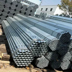 Factory Supply Hot‑Dip Galvanized Round Steel Tube GI Pipe BS1387 6m Length For Building Project thumbnail-1